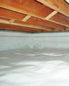 a moisture barrier installed on the walls and floors of a crawl space in Chehalis