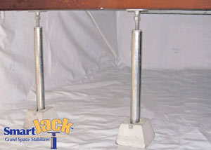 Crawl space structural support jacks installed in Port Hadlock