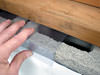 Clear plastic vapor barrier covering for block walls in Tacoma, Olympia, Port Angeles