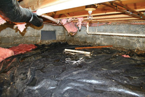 Crawl Space Repair Before in Olympia