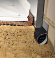A crawl space encapsulation and insulation system, complete with drainage matting for flooded crawl spaces in Port Orchard