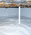A sealed crawl space in Aberdeen with a vapor barrier