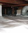 A Aberdeen crawl space moisture system with a low ceiling