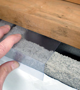 Block wall clear covering for wet crawl spaces in Belfair