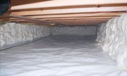 A clean, insulated crawl space in Rochester, Washington