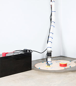 A sump pump installed in Port Townsend by CleanSpace Northwest