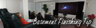 a waterproofed basement that has been finished into a family room in Onalaska