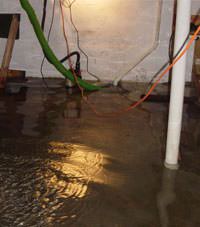 Several feet of floodwaters in a Suquamish basement