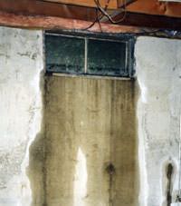 Flooding through basement windows in a Port Hadlock home.