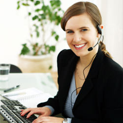 A disaster restoration customer service expert in Port Angeles manning the phones